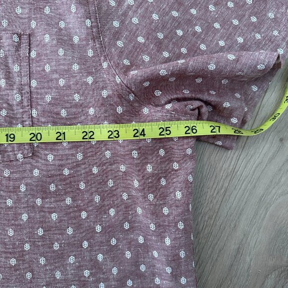 Unisex Short Sleeve Hemp Button Down sz 2XL - Mocha Mousse - Picture 5 of 10